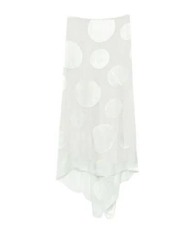 Dries Van Noten Asymmetrical Skirt In White