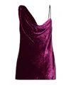 Dries Van Noten Asymmetrical Draped Top In Purple