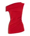Shop Dries Van Noten Off-shoulder Top In Red