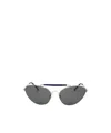 Dries Van Noten Aviator Frame Sunglasses In Gray
