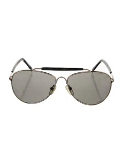 Pre-owned Dries Van Noten Aviator Tinted Sunglasses In Black