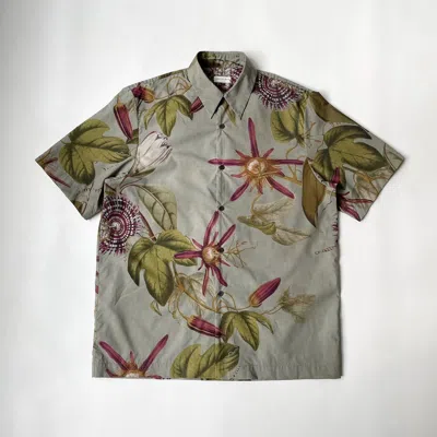 Pre-owned Dries Van Noten A/w 23 ‘botanical Print' Short Sleeve Shirt