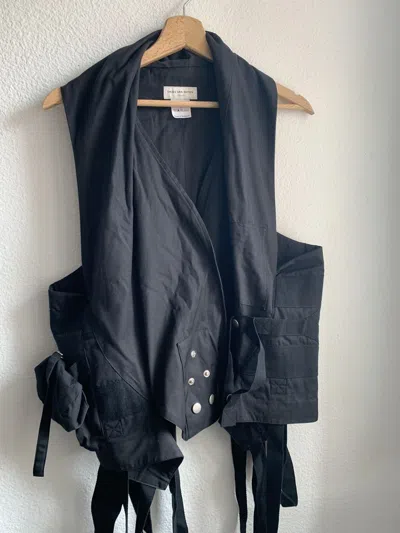 Pre-owned Dries Van Noten Aw08 Bondage Strap Parachute Vest In Black
