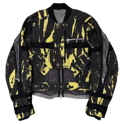 Pre-owned Dries Van Noten A/w2014  Runway Back-zip Bomber Jacket In Black