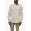 Dries Van Noten Awning Patterned Popeline Cotton Shirt In Pink