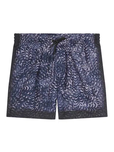 Dries Van Noten Printed Swimsuit In Blue
