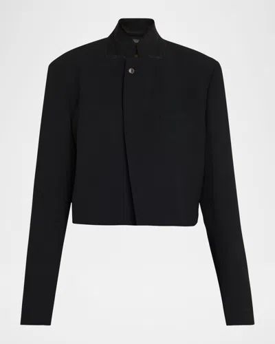 Dries Van Noten Baftan Crop Open-front Jacket In Black