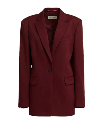 Dries Van Noten Baftan Single Breasted Wool Blazer -  - Women  - Red - 36 Fr