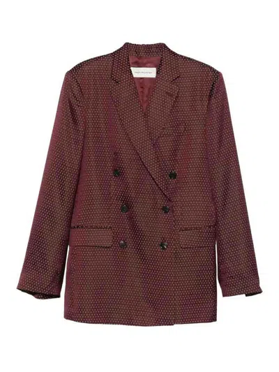 Dries Van Noten Bafya 2350 Wwjacket In Burgundy