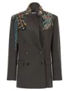 Dries Van Noten Bafya Embellished Wool Jacket In Multi