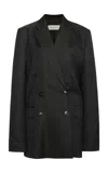 Dries Van Noten Bafya Diamond-motif Jacquart Jacket In Black