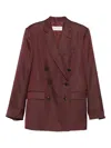 Dries Van Noten Bafya 2350 W.w. Jacket With Pockets In Burgundy
