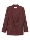 Dries Van Noten Bafya 2350 W.w. Jacket With Pockets In Burgundy