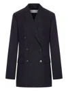 Dries Van Noten Oversized Wool Blazer In Blue