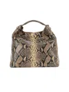 Dries Van Noten Womens Beige Python Leather Top-handle Bag In Beige