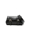Dries Van Noten Buckle-fastening Leather Shoulder Bag In Black