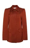 Dries Van Noten Balfini Puff-sleeved Jacket In Red