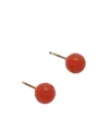 Dries Van Noten Gemstone-embellished Stud Earrings In Red