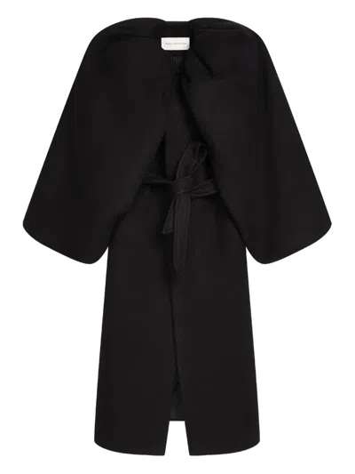 Dries Van Noten Balloon-sleeve Wool Coat In Black