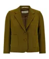 Dries Van Noten 'bamis' Blazer Featuring Buttoned Cuffs In Brown