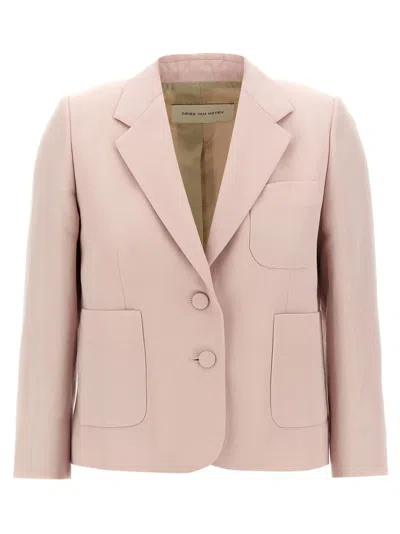 Dries Van Noten 'bamis' Blazer In Pink