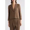 Dries Van Noten Bamis Pinstripe Jacket In Camel