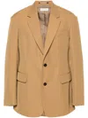 Dries Van Noten Tan Notched Lapel Suit In Camel