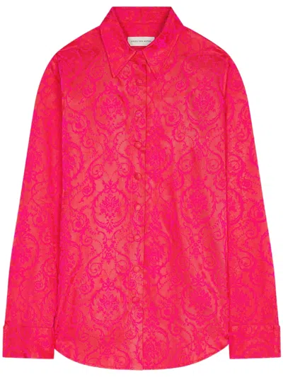 Dries Van Noten Baroque-motif Shirt In Pink