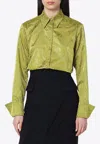 Dries Van Noten Baroque Patterned Buttoned Shirt In Green