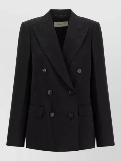 Dries Van Noten Barrysta Blazer Tailored Design Notched Lapels In Black
