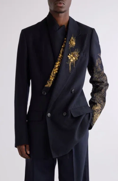 DRIES VAN NOTEN DRIES VAN NOTEN BARTON EMBELLISHED WOOL BLEND JACKET