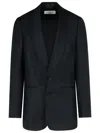 Dries Van Noten Wool Blend Blazer Front Pockets In Black
