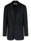 Dries Van Noten Wool Blend Blazer Front Pockets In Black