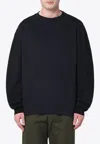 Dries Van Noten Navy Blue Sweatshirt With Zip Detail In Blue