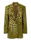 Dries Van Noten Basti Blazer In Green