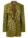 Dries Van Noten 'basti' Blazer Featuring Notched Lapels In Green