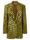 Dries Van Noten 'basti' Blazer Featuring Notched Lapels In Green