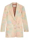 DRIES VAN NOTEN DRIES VAN NOTEN BASTI FLORAL-JACQUARD LINEN-BLEND BLAZER