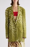 Dries Van Noten 'basti' Blazer Featuring Notched Lapels In Green