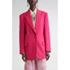 Dries Van Noten Basti Wool-blend Blazer In Pink