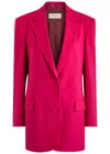 Dries Van Noten Basti Wool-blend Blazer In Pink