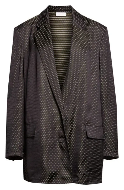 Dries Van Noten Bastis Ikat Jacuard Blazer In Brown