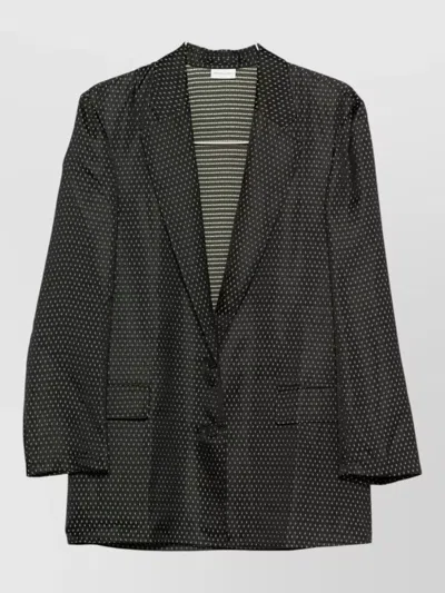 Dries Van Noten Bastis Jacket Long Sleeves Patterned Design In Black