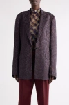 Dries Van Noten Bastis Single Breasted Blazer In Brown