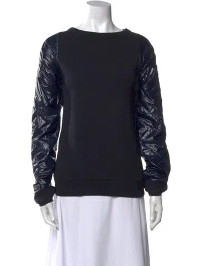 Pre-owned Dries Van Noten Bateau Neckline Long Sleeve Sweatshirt In Black