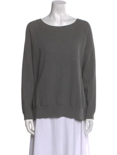 Pre-owned Dries Van Noten Bateau Neckline Long Sleeve Sweatshirt In Gray