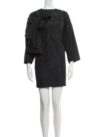 Pre-owned Dries Van Noten Bateau Neckline Mini Dress In Multi