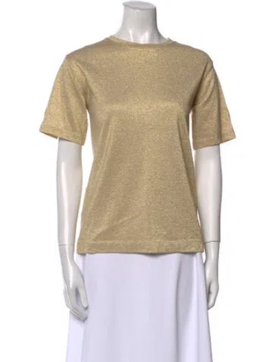 Pre-owned Dries Van Noten Bateau Neckline Short Sleeve T-shirt In Neutral