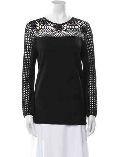 Pre-owned Dries Van Noten Bateau Neckline Sweater In Black