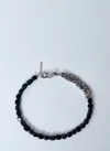 Dries Van Noten Men Bead-and-chain Necklace In Black
